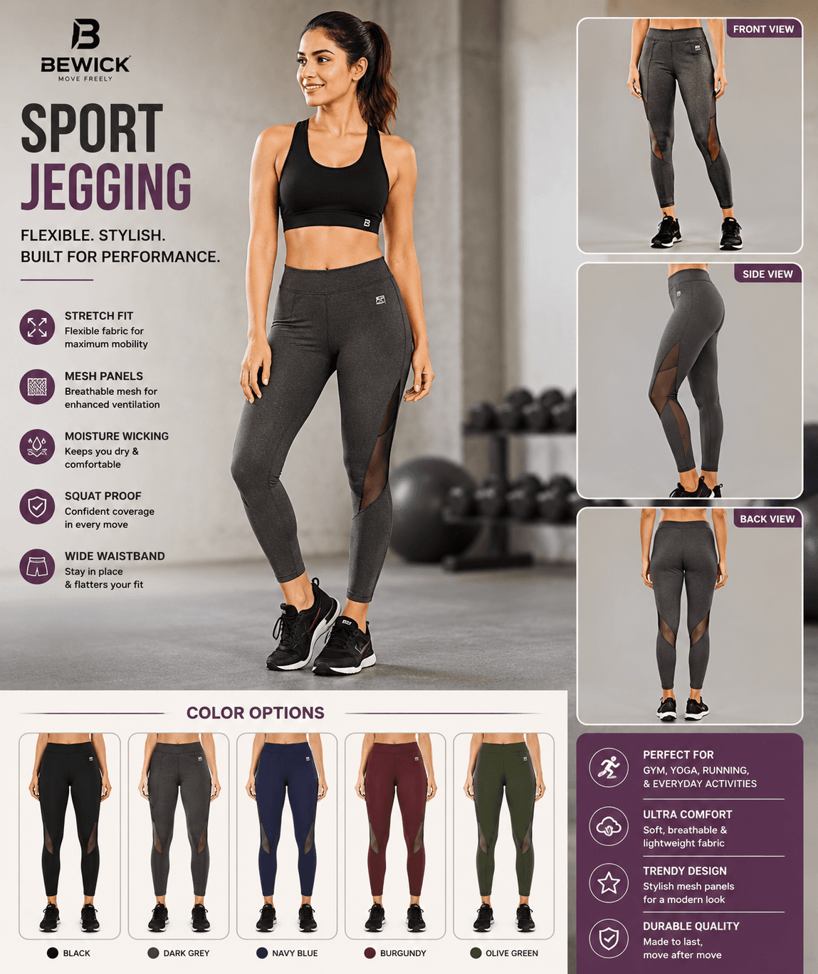 Rental Mesh-Panel Leggings