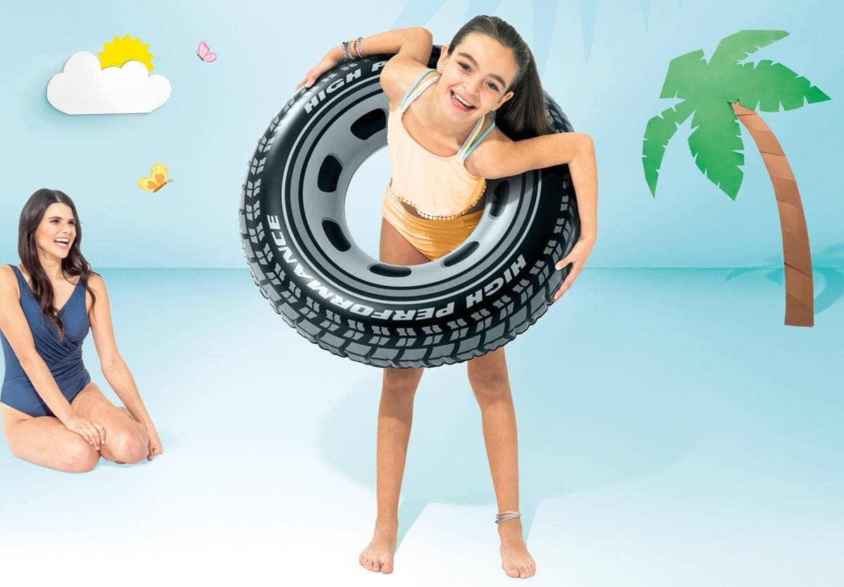 Tire-Tread Pool Ring Float