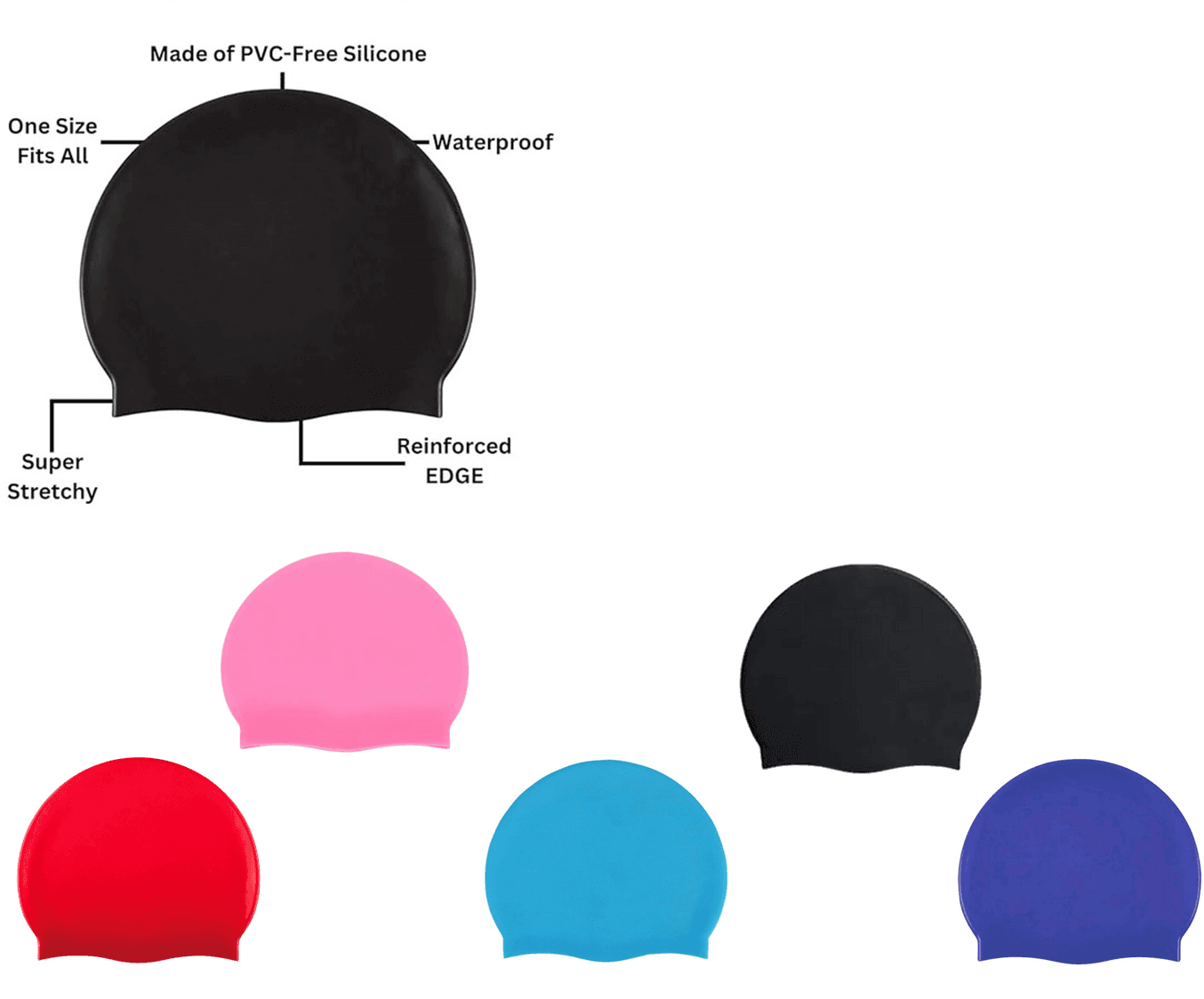Solid-Colour Silicone Cap