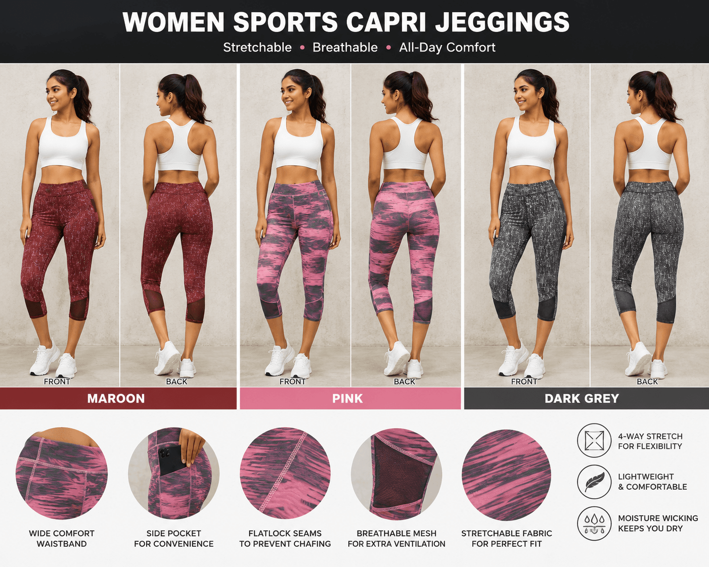Women's Sport Capri Jeggings