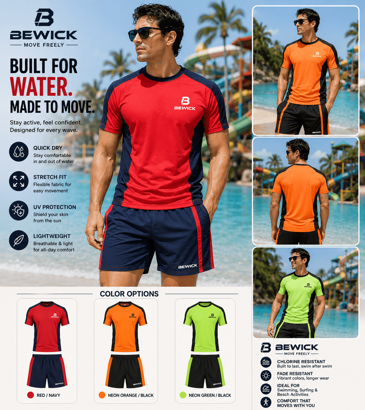 Staff Tee & Shorts Trio